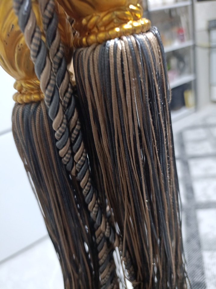 Yılan Desenli Bohem Altın Perde Bağı - Görsel 2