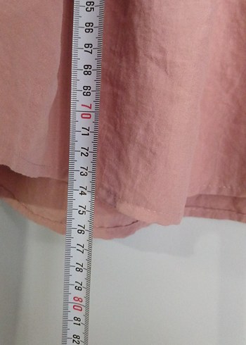 Pembe Fırfırlı Yüksek Yakalı Kadın Tunik - Görsel 3