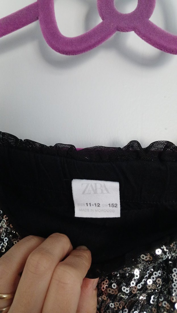 Kız Çocuk Gri Fırfırlı Mini Etek - Görsel 3