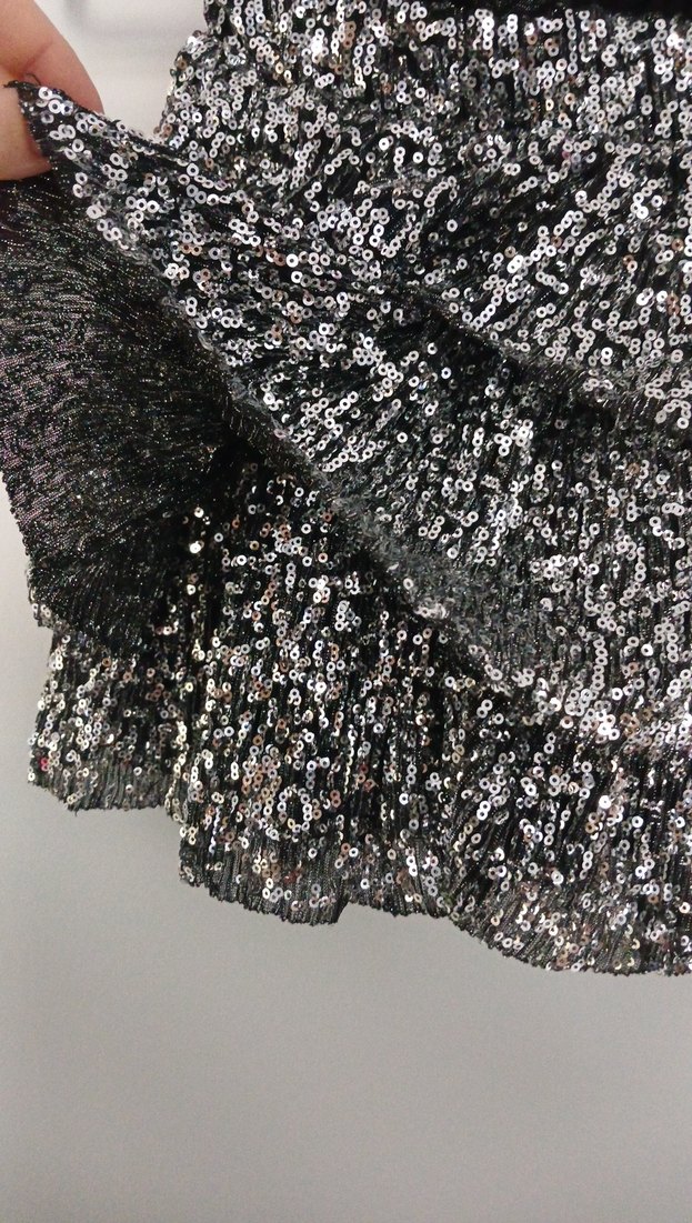 Kız Çocuk Gri Fırfırlı Mini Etek - Görsel 4