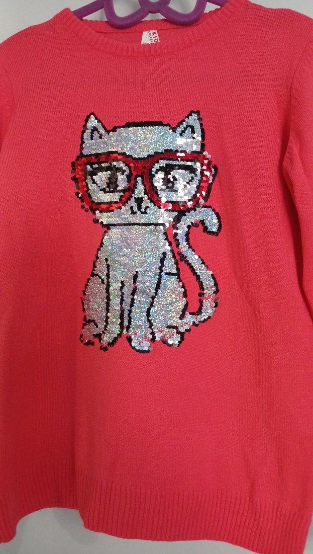 Kız Çocuk  Örgü Kazak - Görsel 2