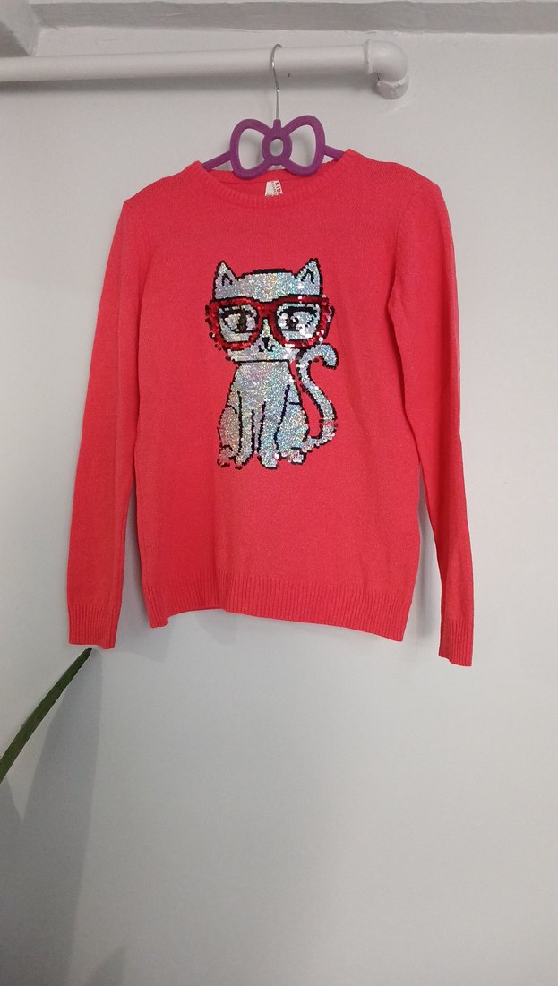 Kız Çocuk  Örgü Kazak - Görsel 3