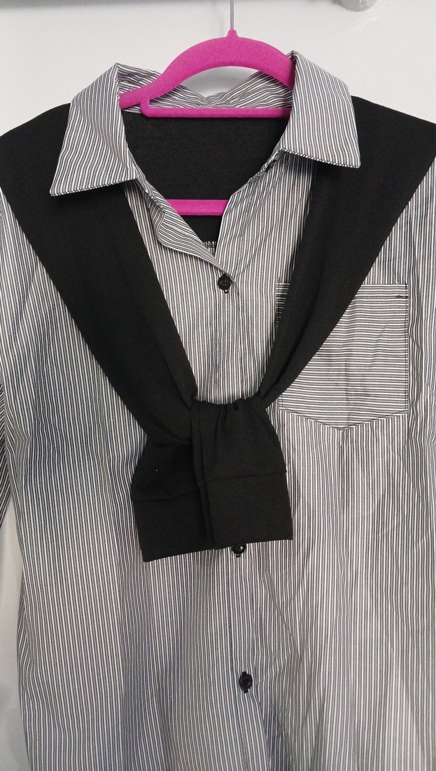 Düğmeli Gri Midi Kadın Gömlek - Görsel 4