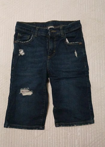 Erkek Çocuk Koyu Mavi Kot Şort - Görsel 2