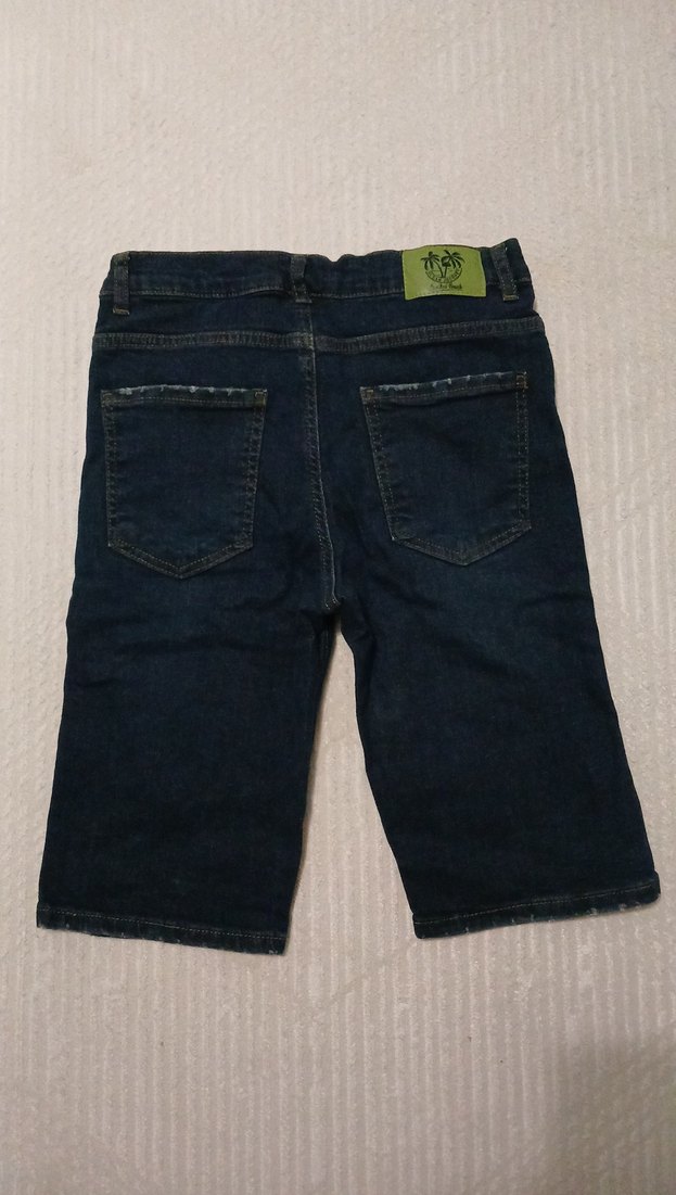 Erkek Çocuk Koyu Mavi Kot Şort - Görsel 3