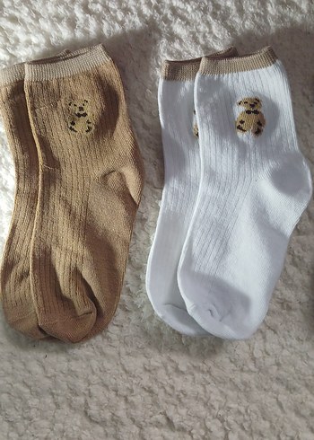 Nakışlı Pamuklu Çorap Seti 4 cift - Görsel 2