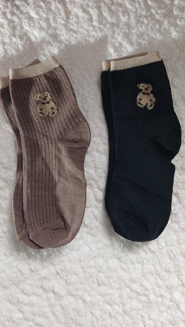 Nakışlı Pamuklu Çorap Seti 4 cift - Görsel 3