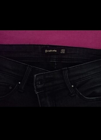 xs Beden gri Renk Stradivarius kot pantolon 