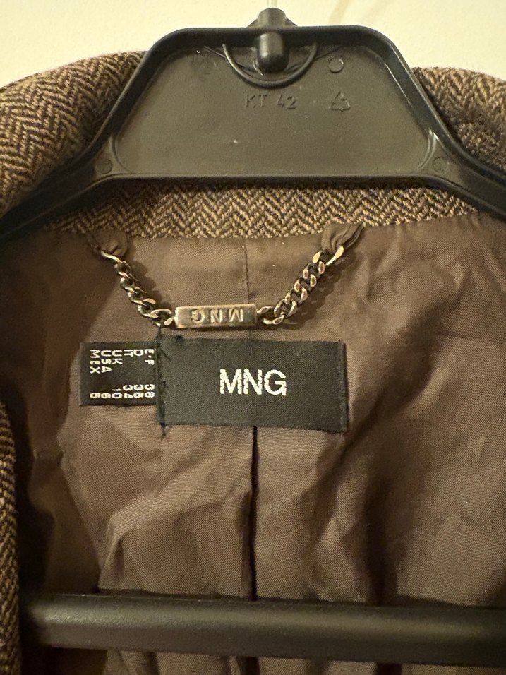 Mango Düğmeli Kahverengi Kadın Blazer Ceket - Görsel 2