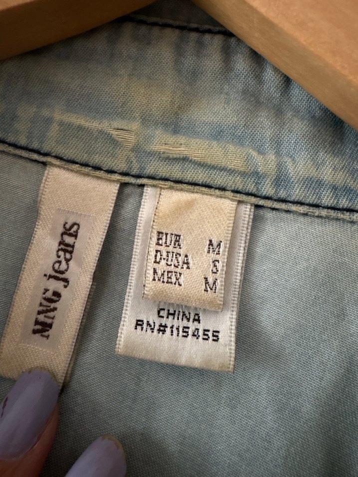 Mango Mavi Denim Kadın Gömlek - Görsel 2