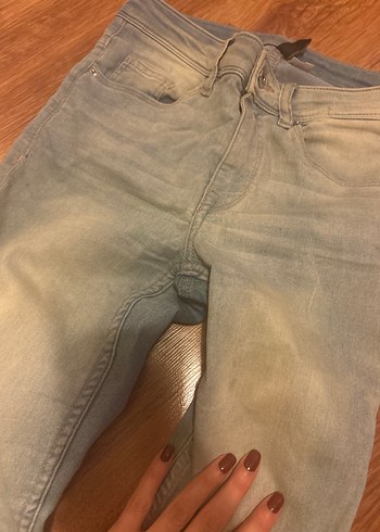 H&M mavi kot pantolon - Görsel 4