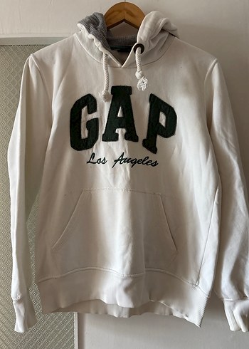 GAP Kadın Beyaz Kapüşonlu Sweatshirt - Görsel 2
