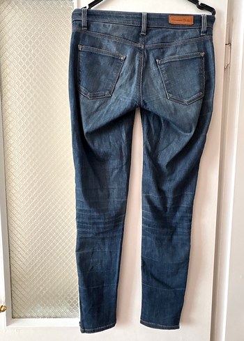 Massimo dutti Mavi Dar Kesim Denim Jean - Görsel 3