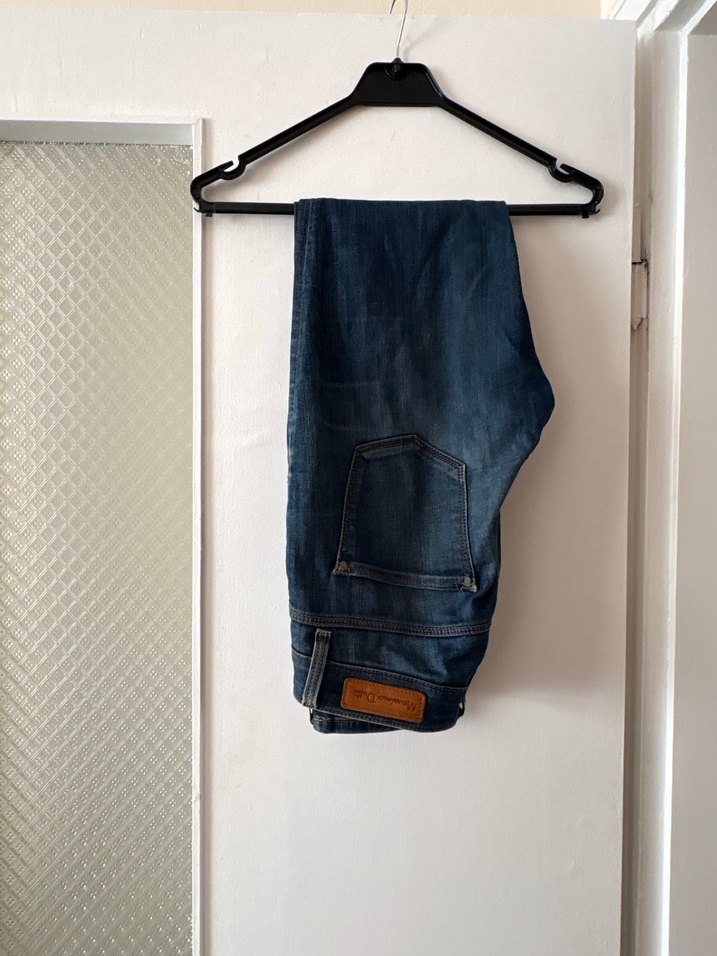Massimo dutti Mavi Dar Kesim Denim Jean - Görsel 4