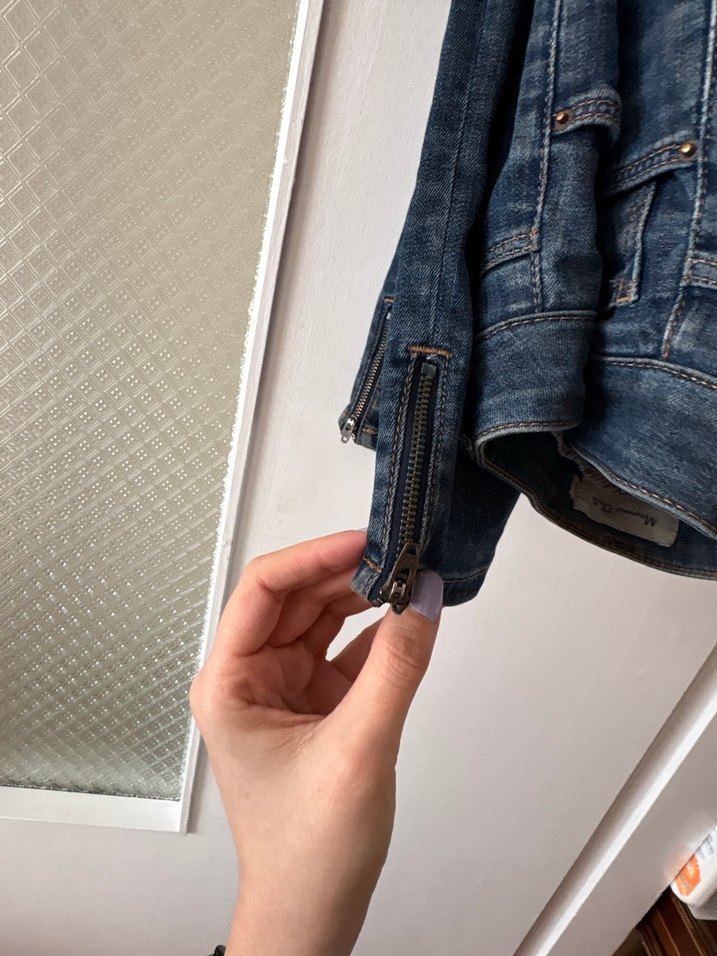 Massimo dutti Mavi Dar Kesim Denim Jean - Görsel 5