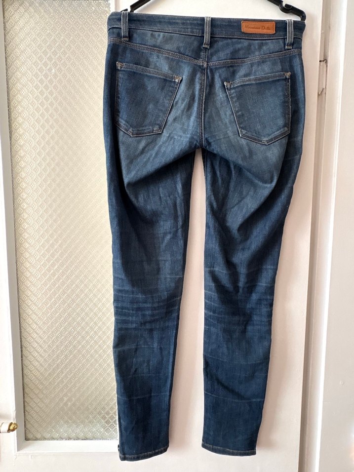 Massimo dutti Mavi Dar Kesim Denim Jean - Görsel 3