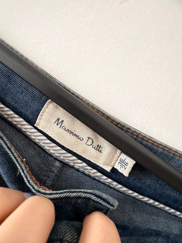 Massimo dutti Mavi Dar Kesim Denim Jean - Görsel 2