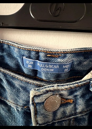 PULL&BEAR Kadın Mavi Yırtık Kot Pantolon - Görsel 3