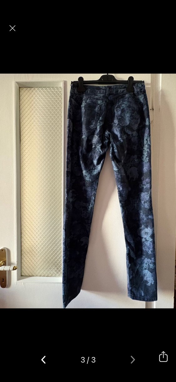 Desenli Kadın Kot Pantolon - Görsel 3