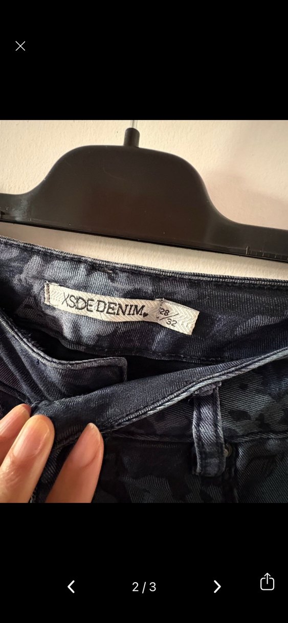 Desenli Kadın Kot Pantolon - Görsel 2