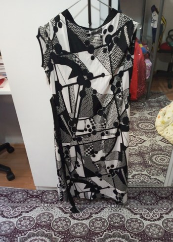 Desenli Uzun Kesim Hamile Tuniği - Görsel 3