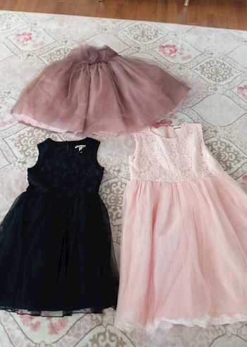 Kız Çocuk Dantel Detaylı Pembe Elbise