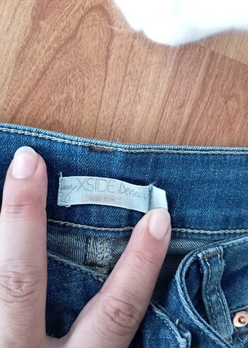 m Beden lacivert Renk Parlak Lacivert Bol Kesim Midi Kot Pantolon