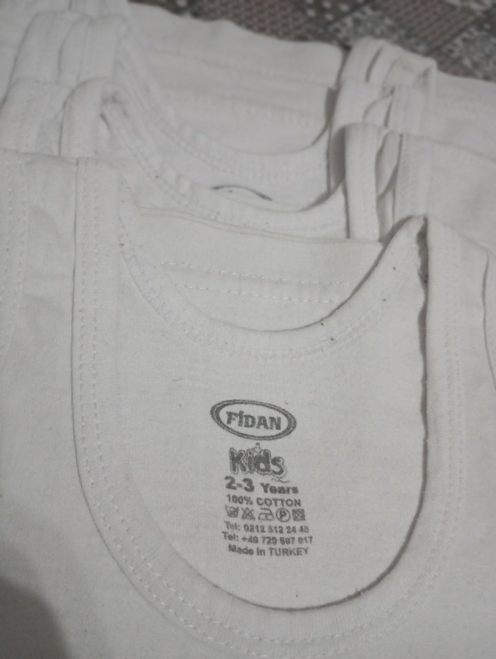 Beyaz Erkek Çocuk Atlet 6 adet - Görsel 2