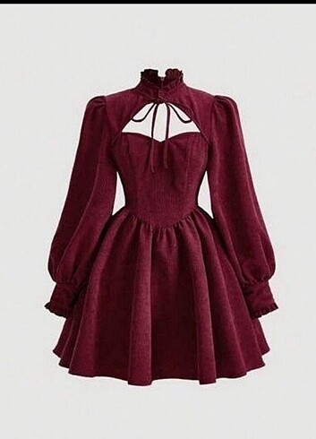 Bordo elbise