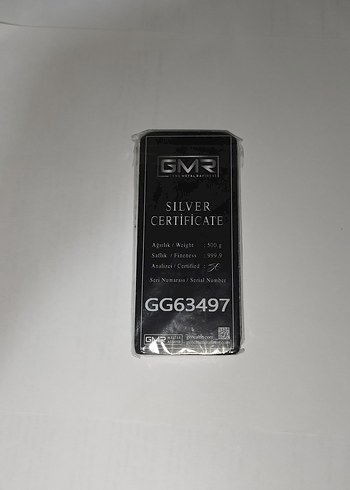 külçe gümüş 500g ağırlığında, 999.9