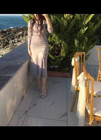 Drape elbise