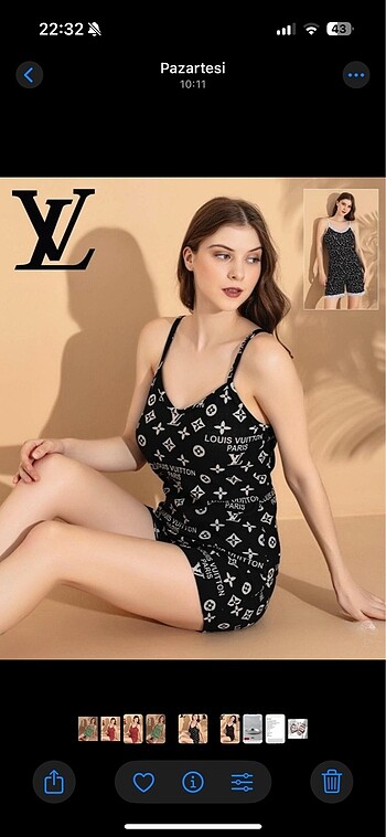 Diğer İp askılı pijama takımı