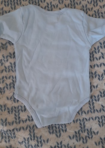 Mavi Kısa Kollu Bebek Çıtçıtlı Body - Görsel 2