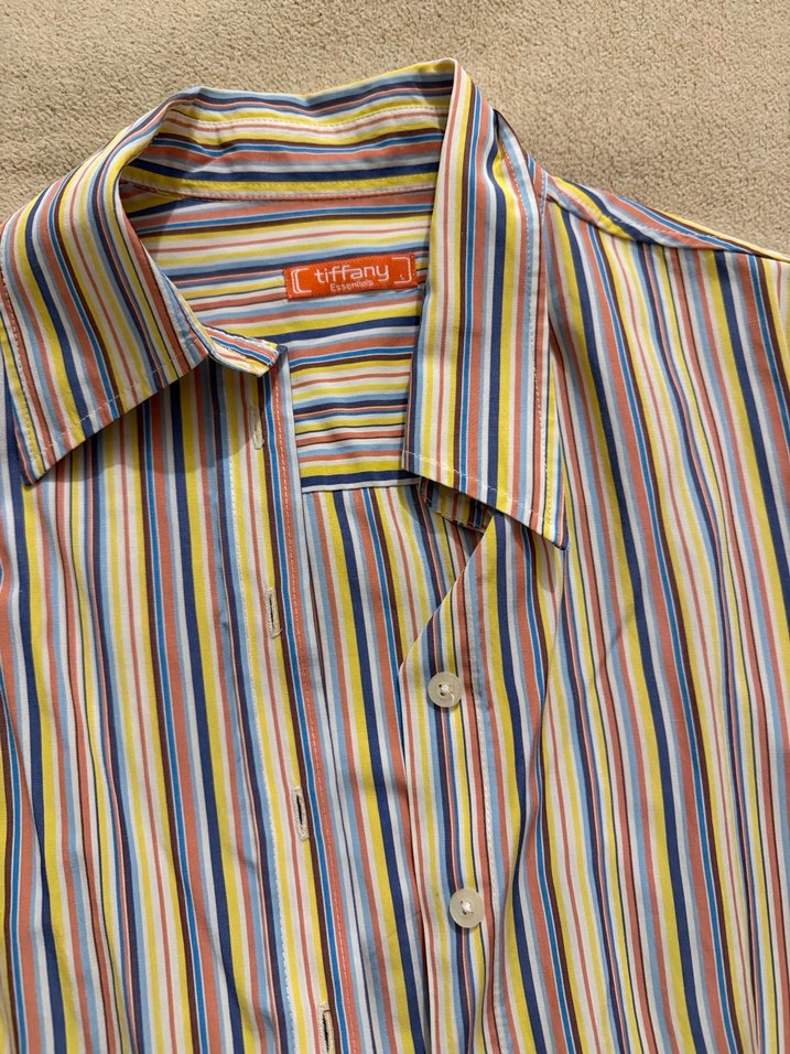 Çizgili Uzun Kollu Kadın Gömlek - Görsel 2