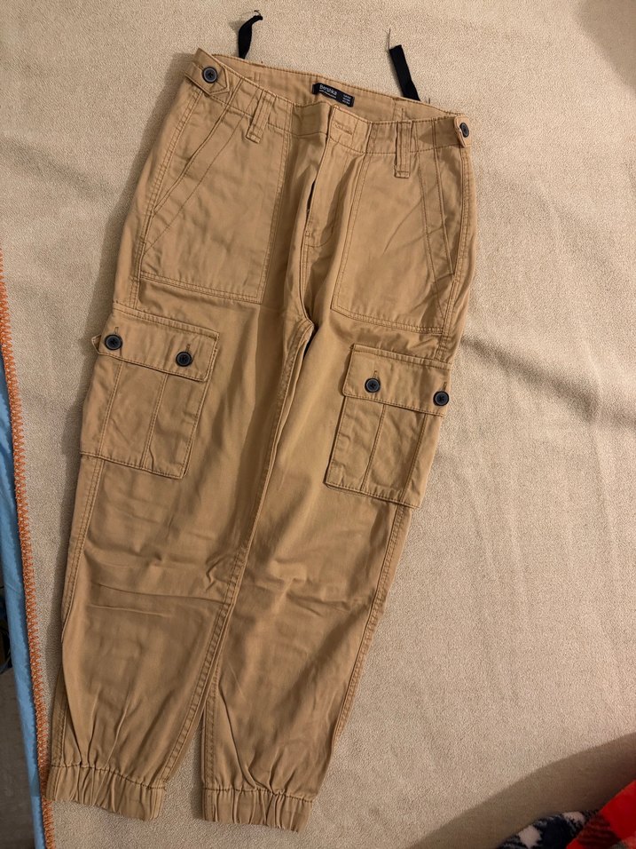 Bej Erkek Çocuk Kemerli Rahat Pantolon - Görsel 2