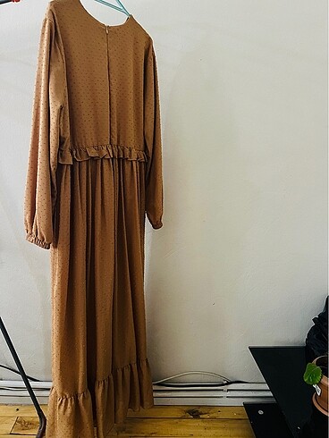 50 Beden camel Renk Tesettür elbise