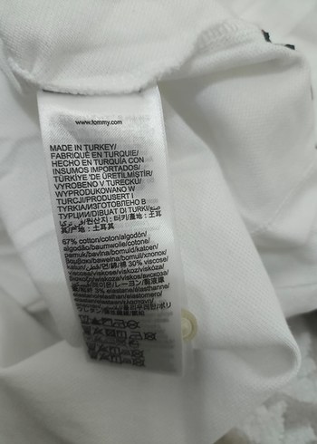 Tommy Hilfiger Beyaz Erkek Polo Tişört - Görsel 4