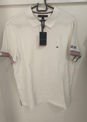Tommy Hilfiger Beyaz Erkek Polo Tişört - Görsel 6