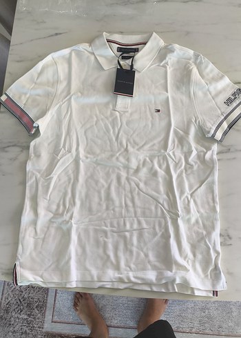 Tommy Hilfiger Beyaz Erkek Polo Tişört - Görsel 9
