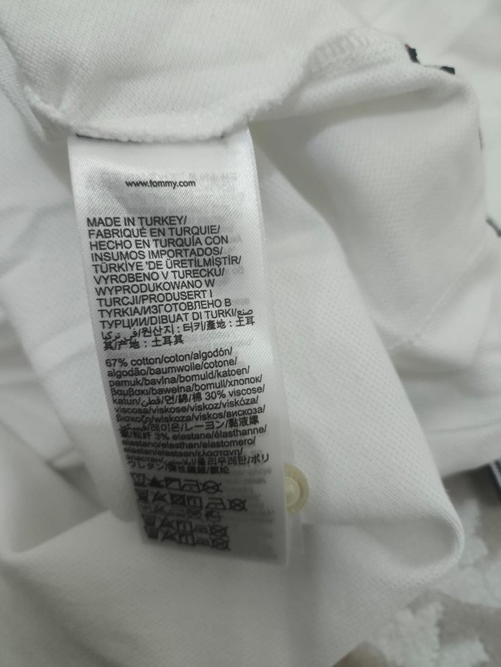 Tommy Hilfiger Beyaz Erkek Polo Tişört - Görsel 4