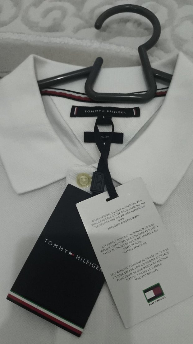 Tommy Hilfiger Beyaz Erkek Polo Tişört - Görsel 2