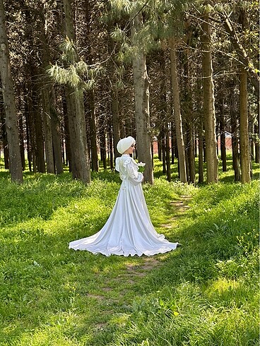 38 Beden beyaz Renk Nikah abiyesi