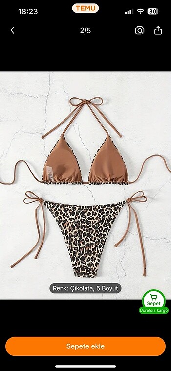 Diğer Hiç giyilmemiş, leopar desenli bikini takımı