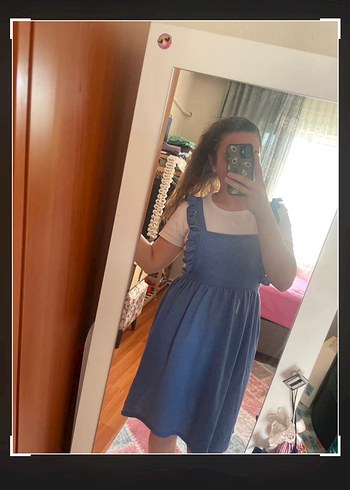 Mavi Midi Elbise - Görsel 2