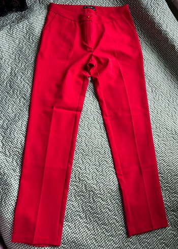 Kırmızı Kumaş Pantolon - Görsel 2