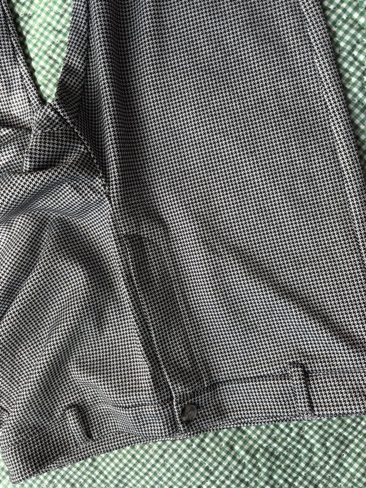 Gri Ekose Kadın Kumaş Pantolon - Görsel 4