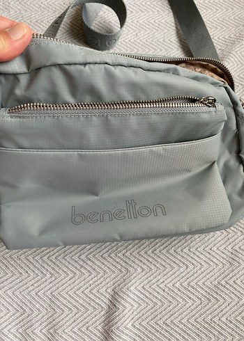 Beden gri Renk Gri Benetton Kadın Bel Çantası
