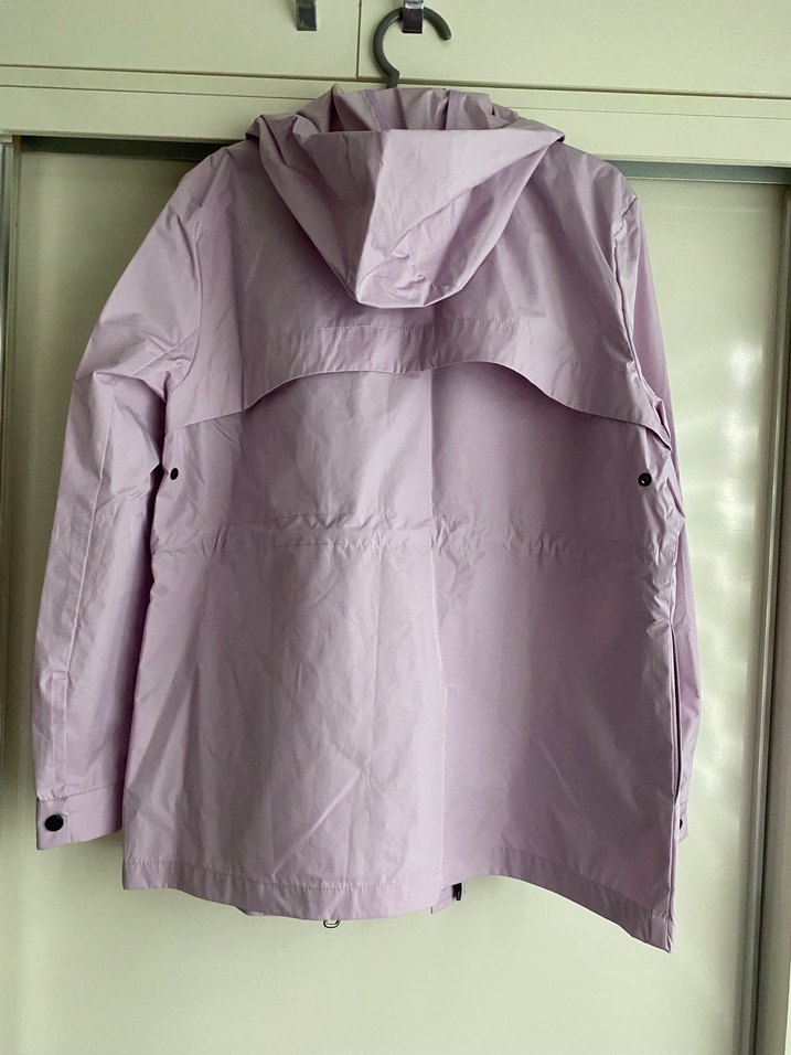 Düğmeli Lila Midi Yağmurluk - Görsel 3