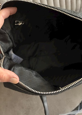 Siyah Baskılı çanta - Görsel 5