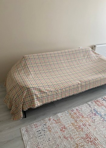 Çok Renkli Kareli Püsküllü Battaniye - Görsel 7